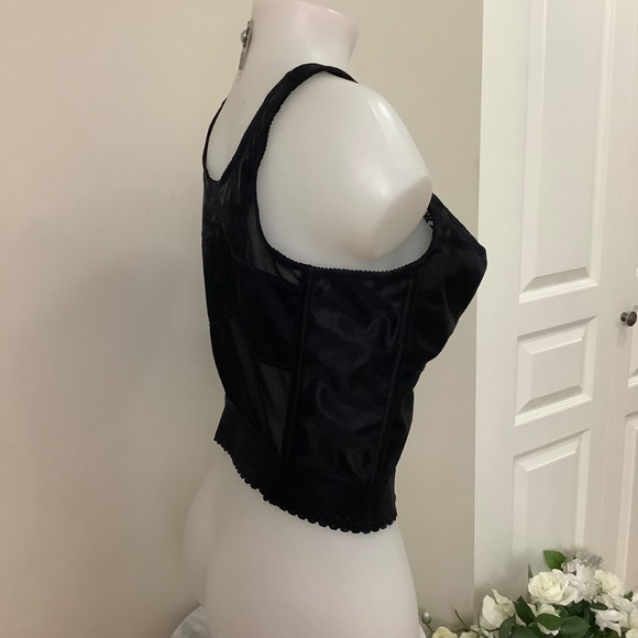 Exquisite long-line black lace bra 40DD - Picture 9 of 10